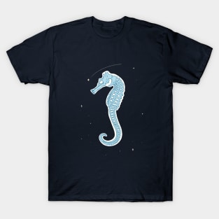 Seahorse Galaxy Skeleton T-Shirt